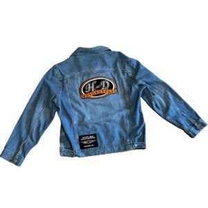 Men's XL Gap Jean Jacket with Harley-Davidson patches